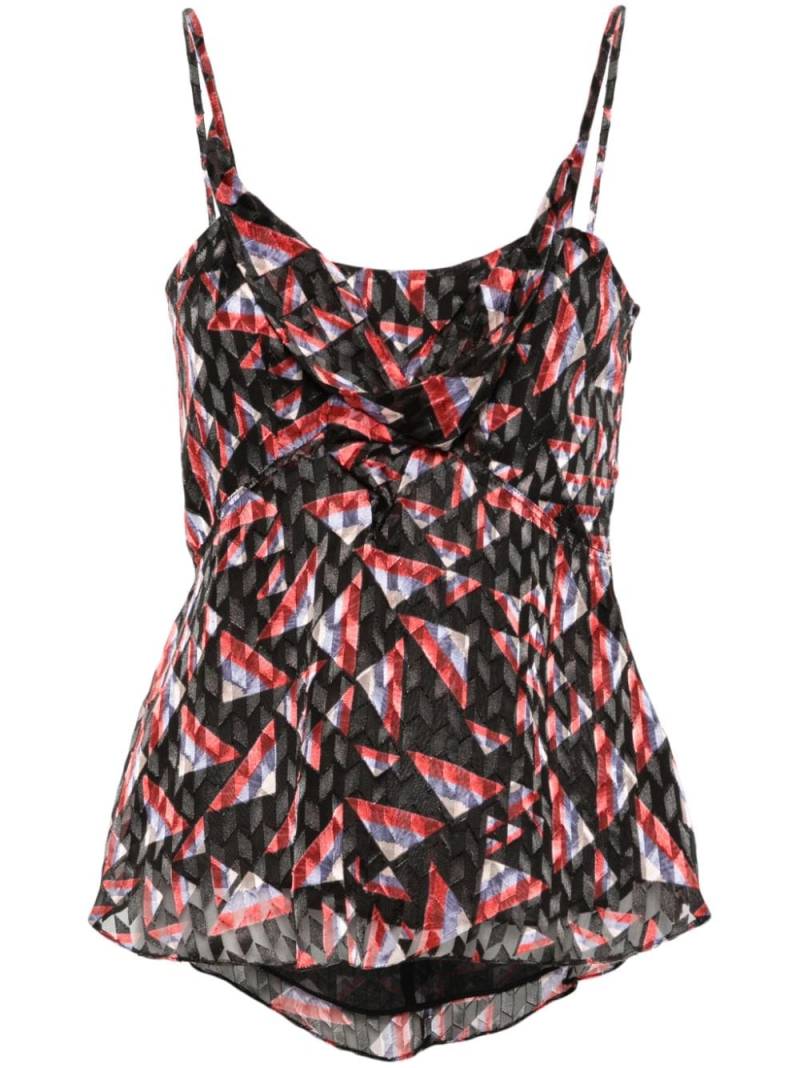 ISABEL MARANT Kalisia geometric-print tank top - Black von ISABEL MARANT