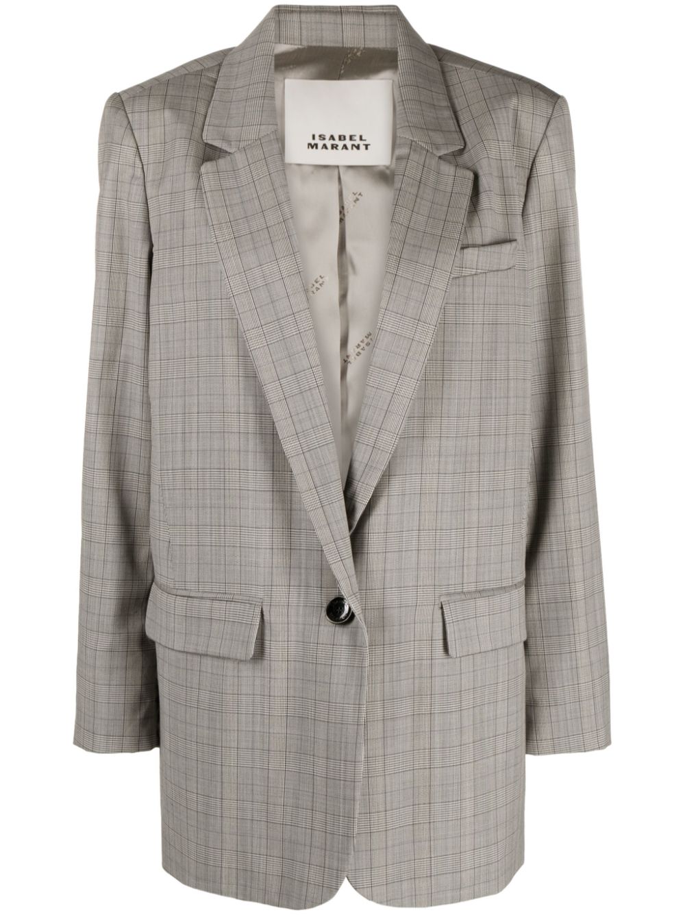 ISABEL MARANT Kenzy checked virgin-wool blazer - Grey von ISABEL MARANT