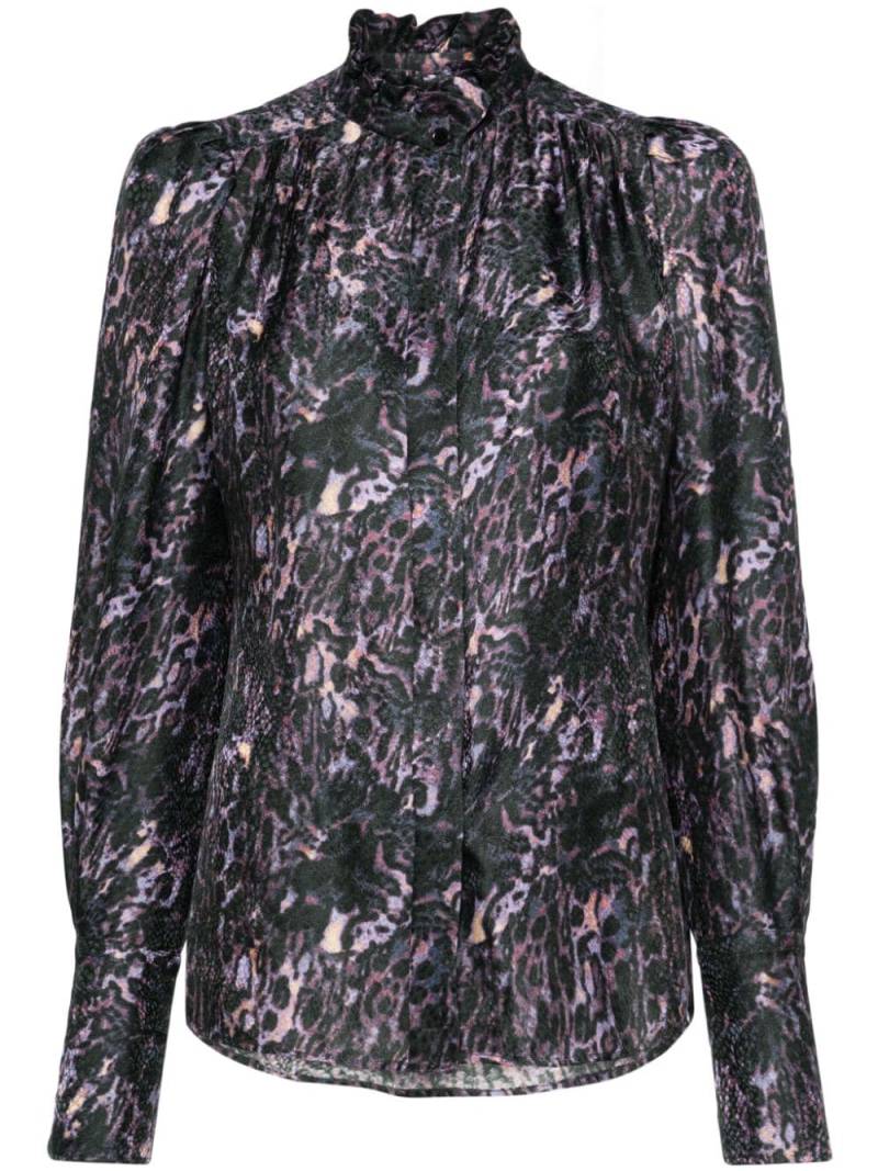 ISABEL MARANT Lamia graphic-print shirt - Purple von ISABEL MARANT