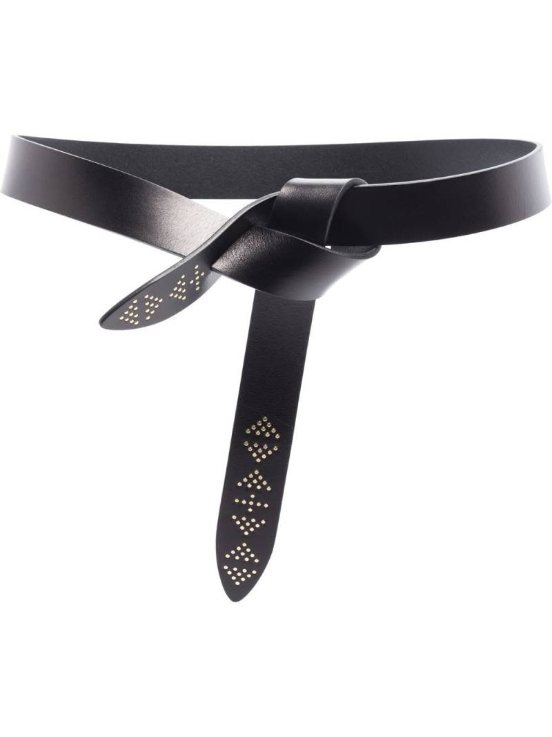 ISABEL MARANT Lecce knotted leather belt - Black von ISABEL MARANT