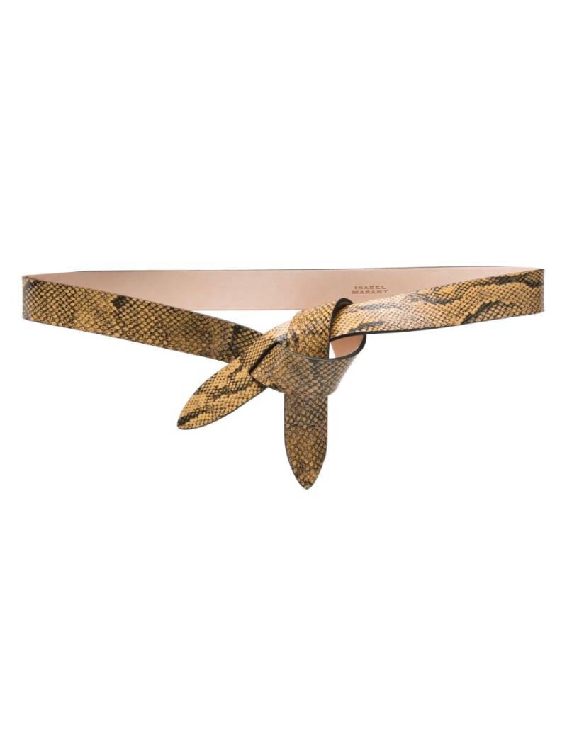 ISABEL MARANT Lecce snakeskin-effect belt - Neutrals von ISABEL MARANT