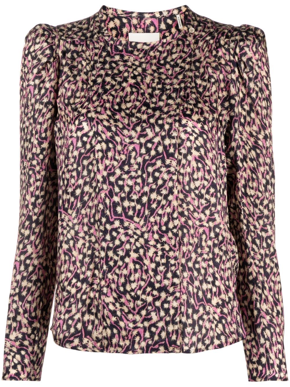 ISABEL MARANT Lensy graphic-print blouse - Purple von ISABEL MARANT