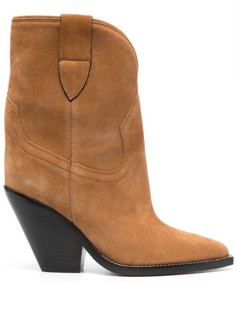 ISABEL MARANT Leyane 90mm suede boots - Brown von ISABEL MARANT