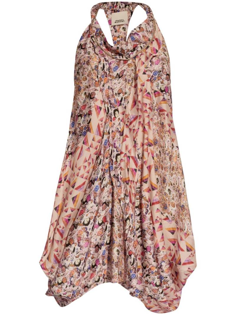 ISABEL MARANT Lisandre graphic-print dress - Neutrals von ISABEL MARANT