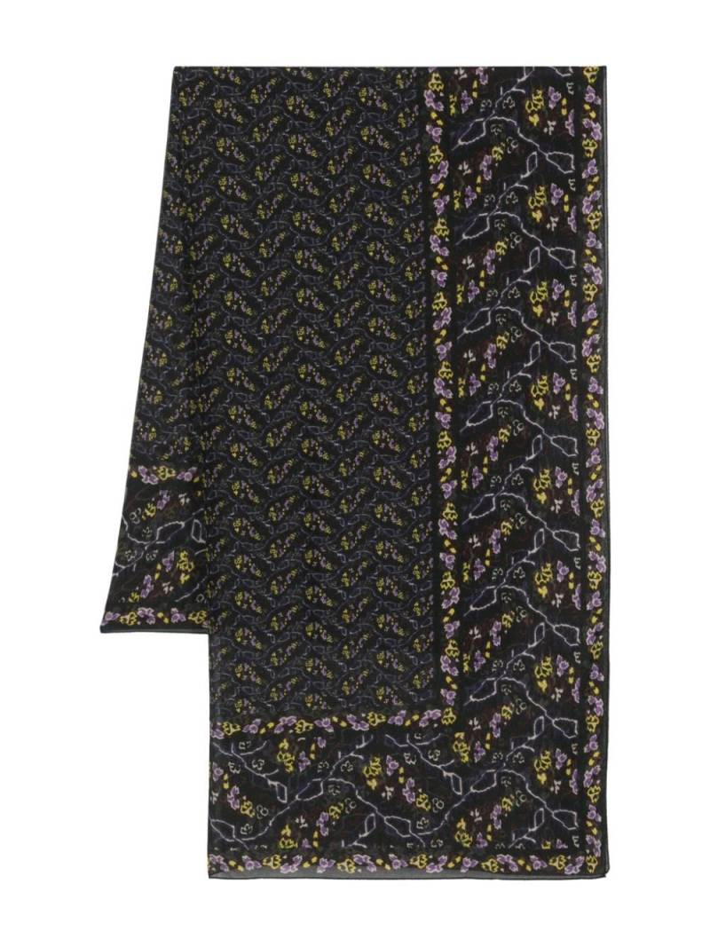 ISABEL MARANT Luana abstract-print scarf - Black von ISABEL MARANT