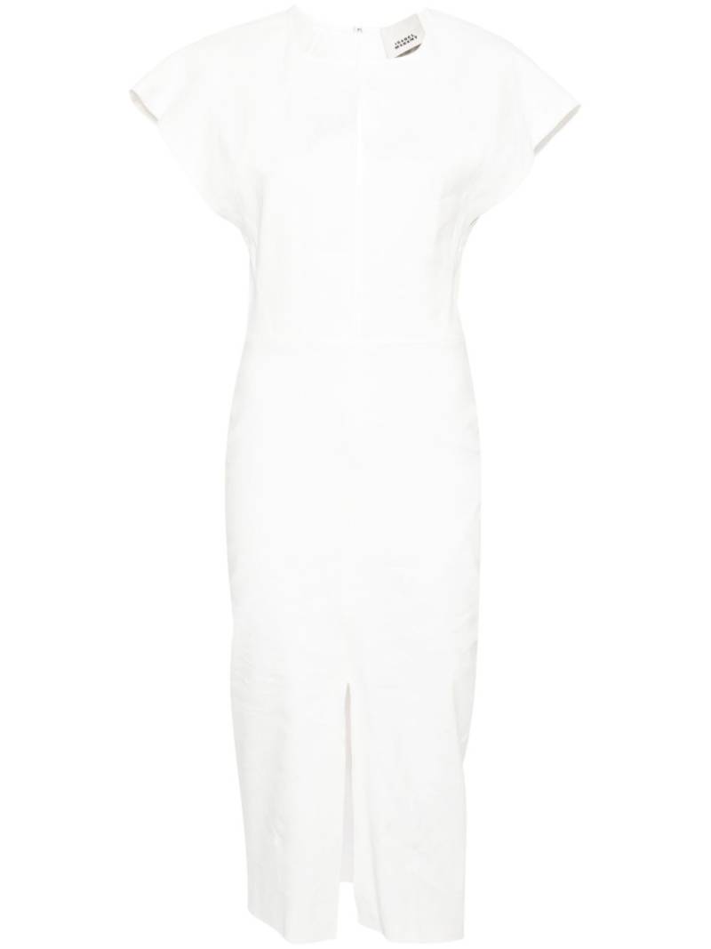 ISABEL MARANT Mirna hemp-blend midi dress - White von ISABEL MARANT