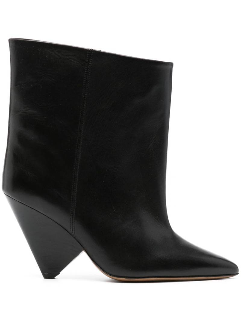 ISABEL MARANT Miyako 90mm leather boots - Black von ISABEL MARANT