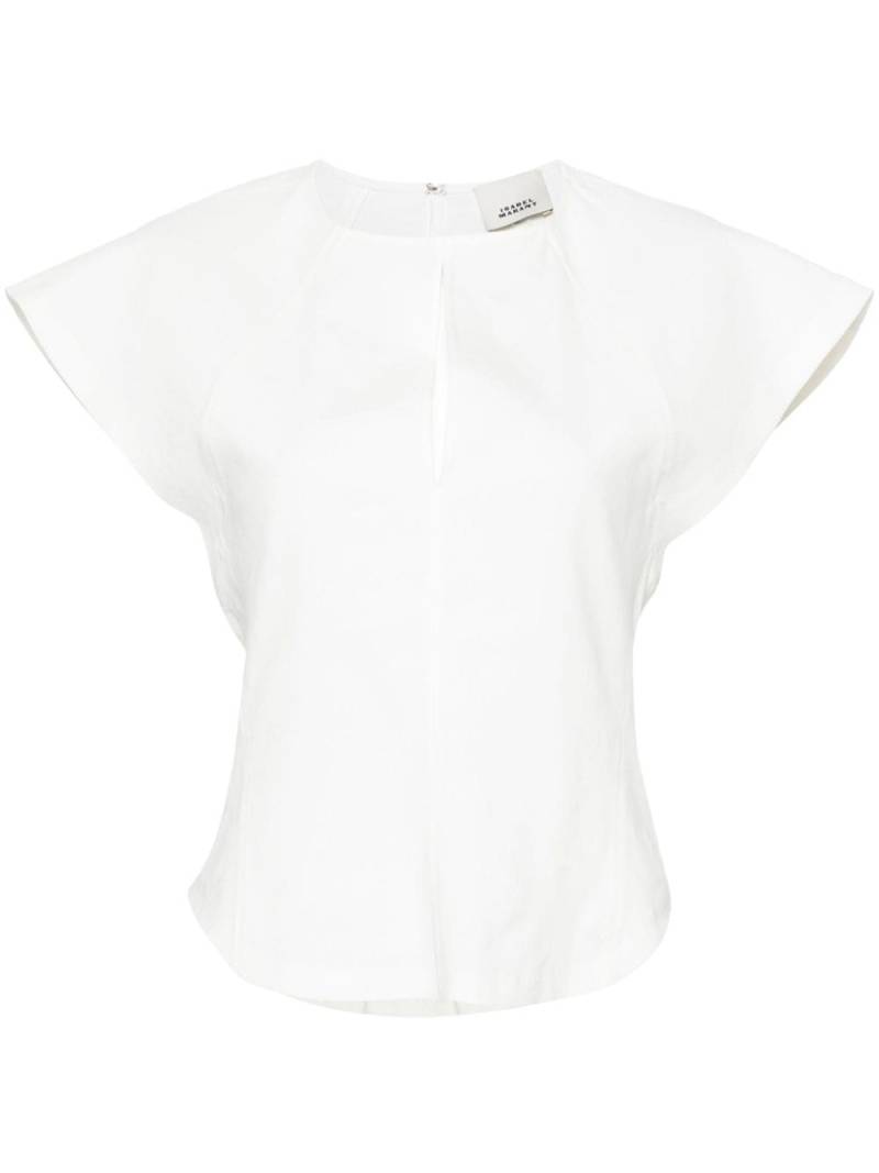 ISABEL MARANT Mustee slit-detailing blouse - White von ISABEL MARANT