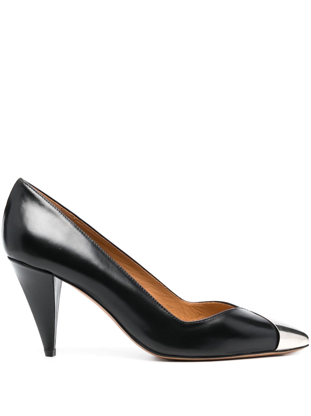 ISABEL MARANT Palda 85mm metal-toecap leather pumps - Black von ISABEL MARANT