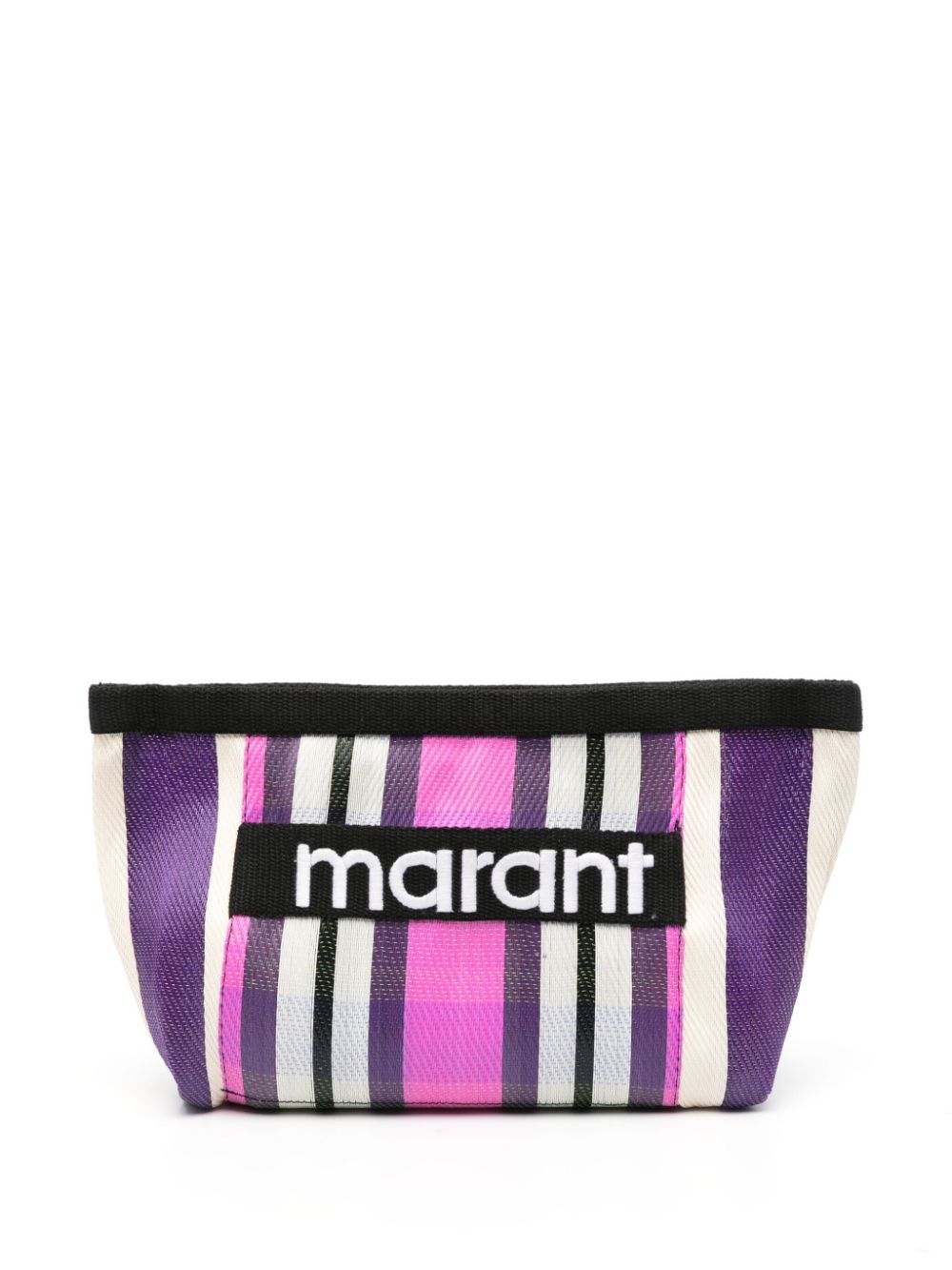 ISABEL MARANT Powden logo-embroidered clutch - Purple von ISABEL MARANT