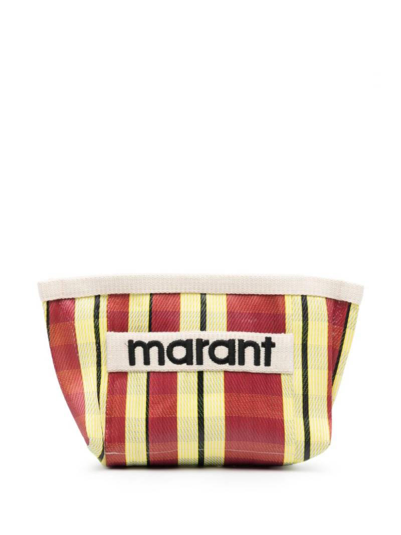 ISABEL MARANT Powden logo-embroidered clutch von ISABEL MARANT