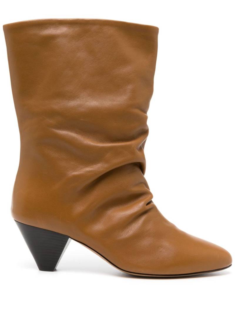 ISABEL MARANT Reachi leather boots - Brown von ISABEL MARANT