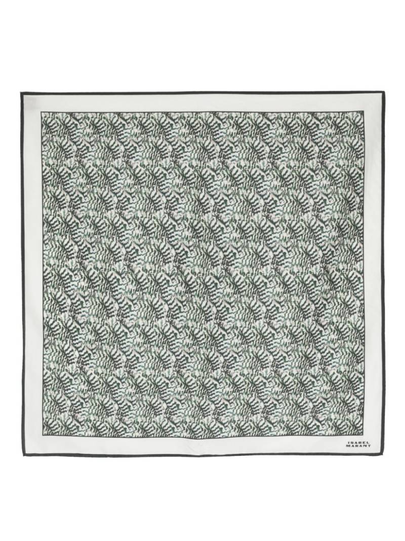 ISABEL MARANT Scarfili abstract-print neckerchief - Green von ISABEL MARANT