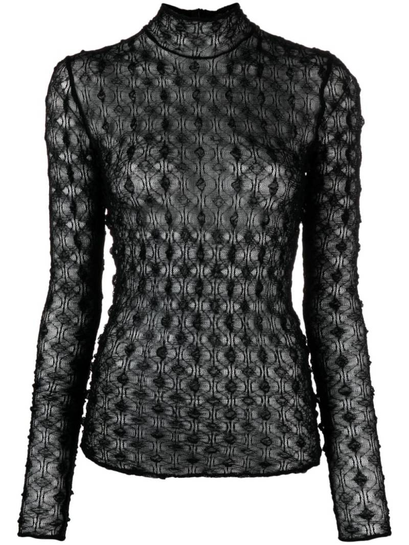 ISABEL MARANT Toxani mock-neck lace top - Black von ISABEL MARANT