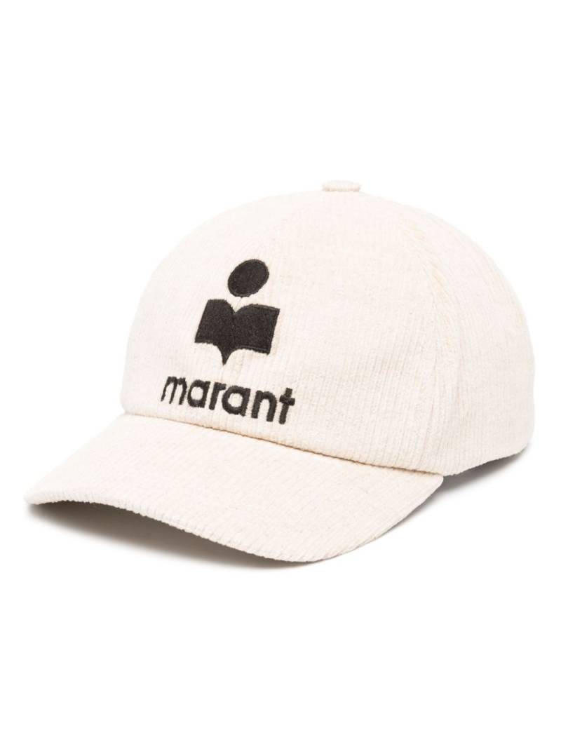 ISABEL MARANT Tyron logo-embroidered corduroy cap - Neutrals von ISABEL MARANT