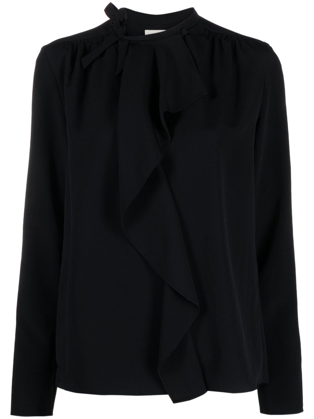 ISABEL MARANT Utah ruffle-trim cady blouse - Black von ISABEL MARANT