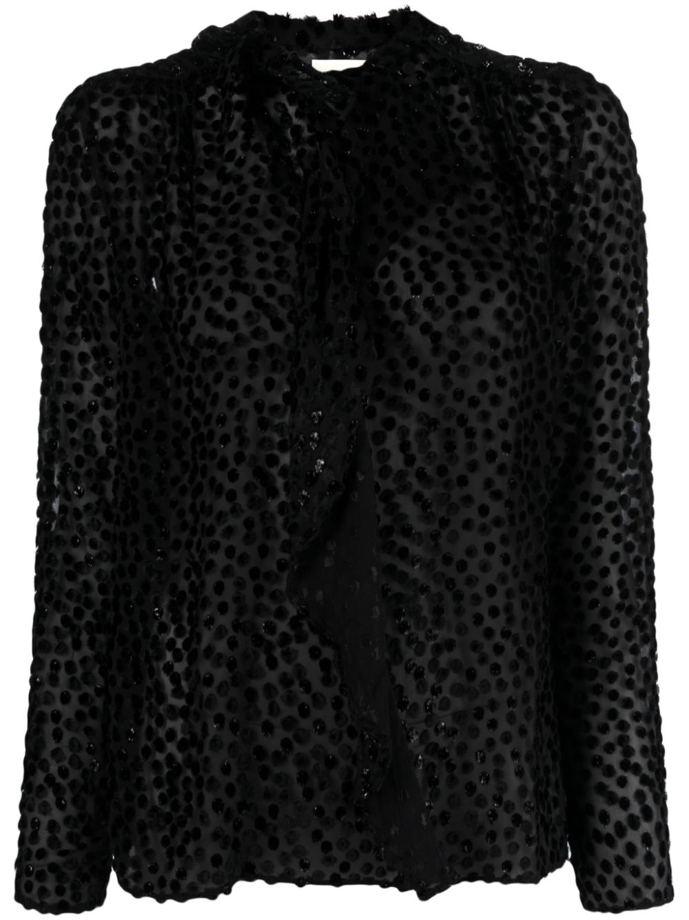 ISABEL MARANT Utah semi-sheer blouse - Black von ISABEL MARANT