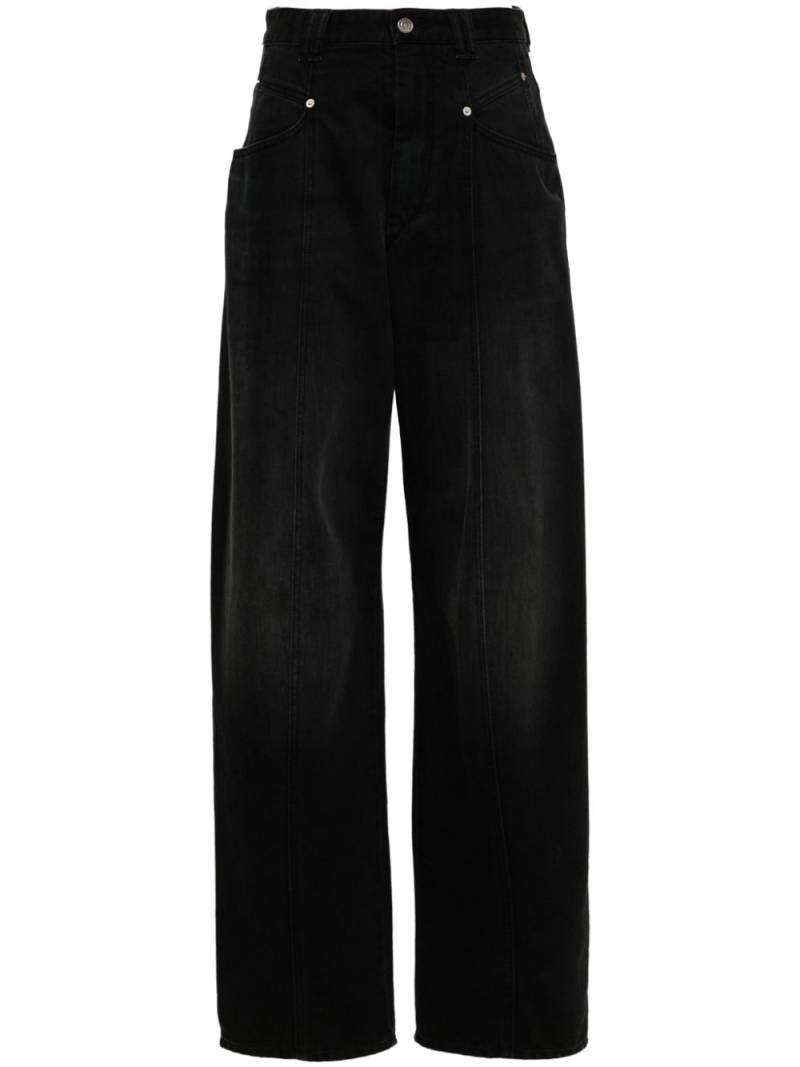 ISABEL MARANT Vetan high-rise wide-leg jeans - Black von ISABEL MARANT