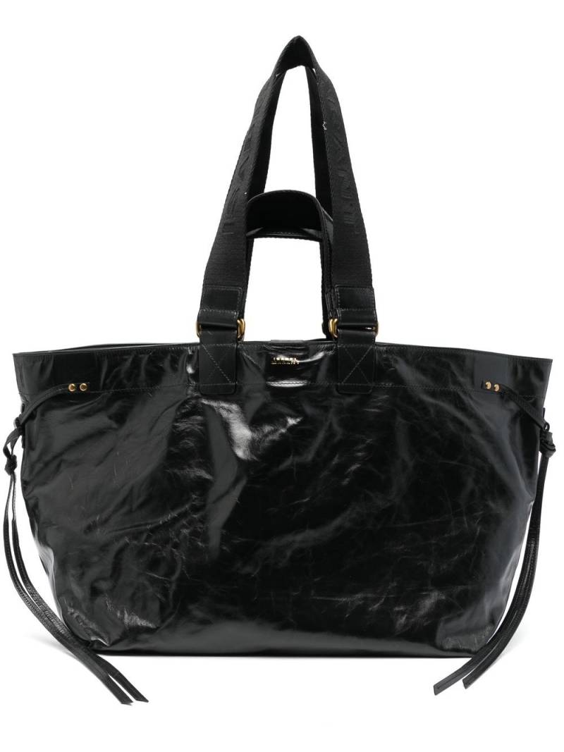 ISABEL MARANT Wardy crinkled-finish tote bag - Black von ISABEL MARANT