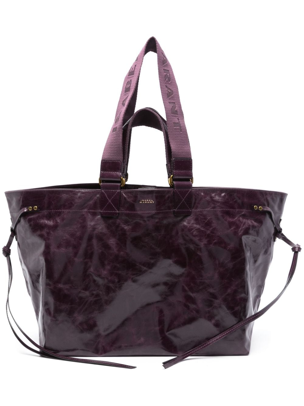 ISABEL MARANT Wardy leather tote bag - Purple von ISABEL MARANT