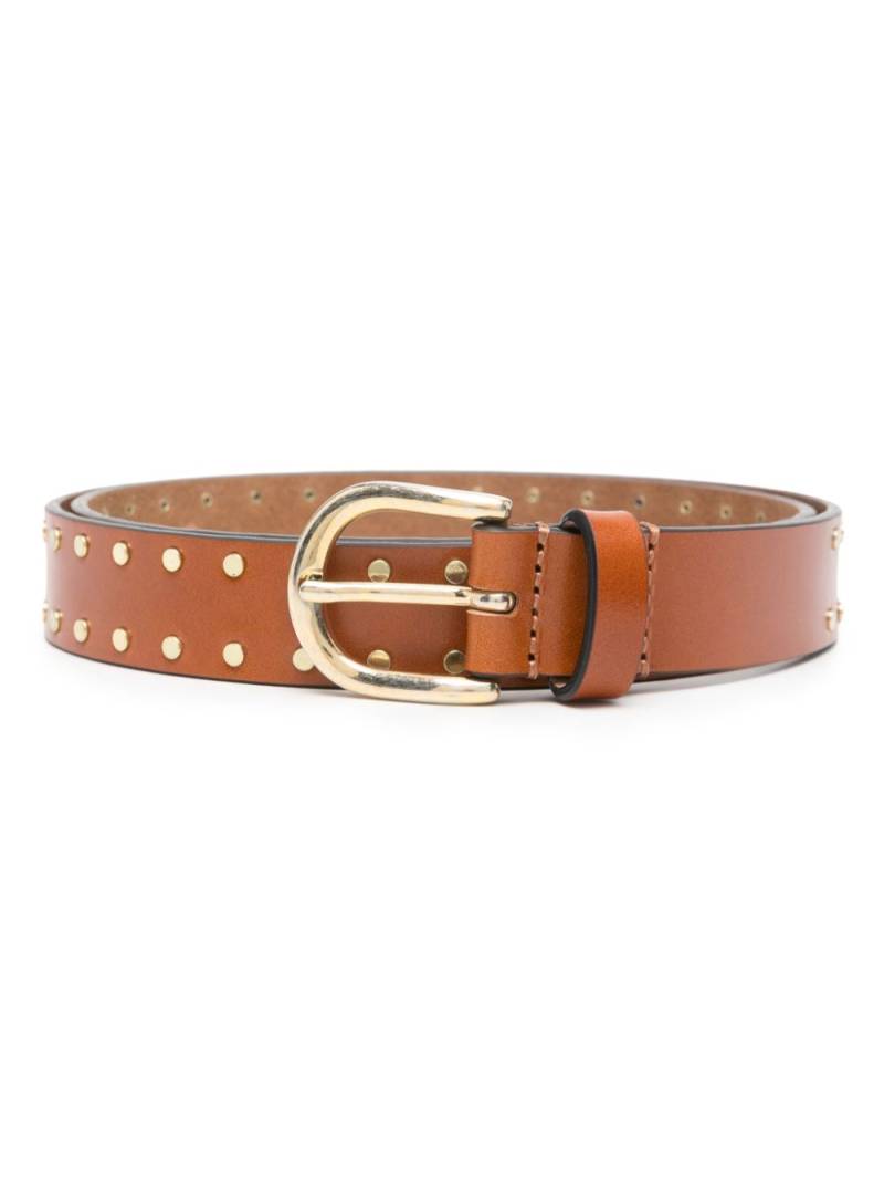 ISABEL MARANT Zap stud-embellished belt - Brown von ISABEL MARANT