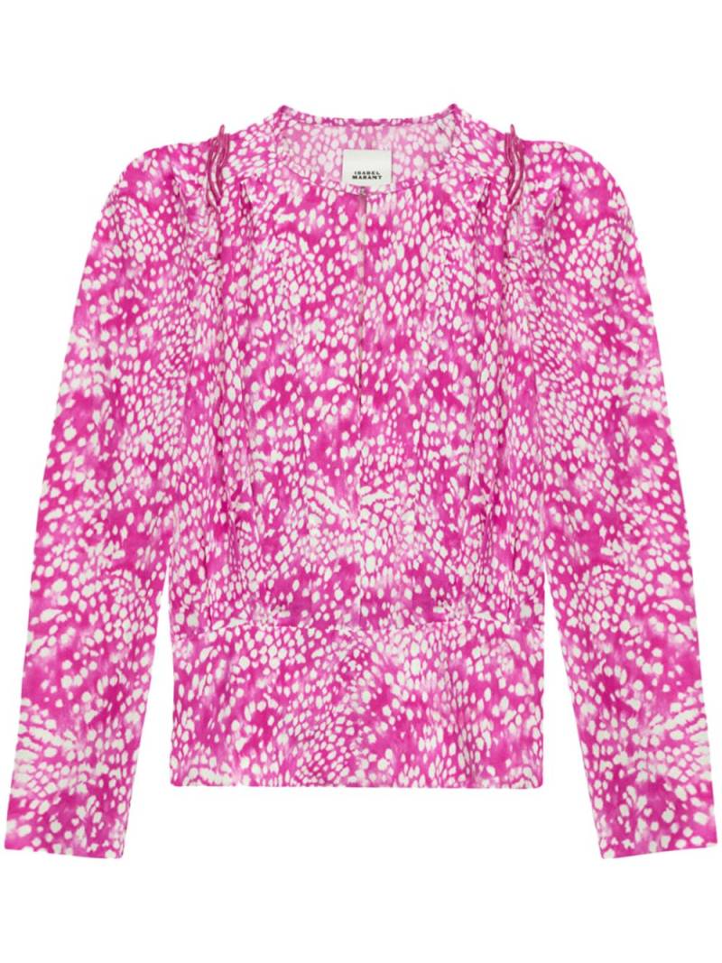 ISABEL MARANT Zarga abstract-print bluse - Pink von ISABEL MARANT