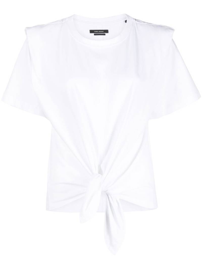 ISABEL MARANT Zelikia knot-detailed T-shirt - White von ISABEL MARANT