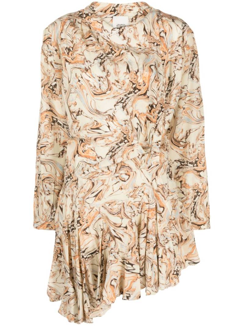 ISABEL MARANT abstract-print silk minidress - Neutrals von ISABEL MARANT