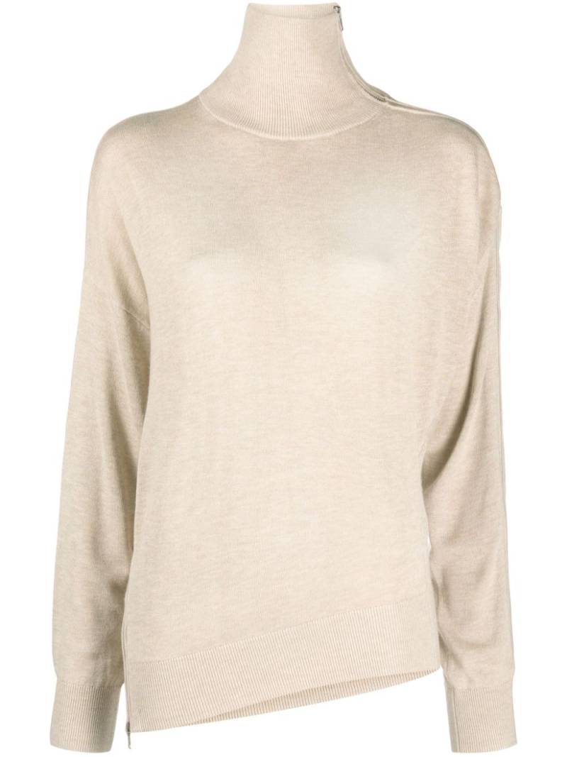 ISABEL MARANT asymmetric roll-neck jumper - Neutrals von ISABEL MARANT