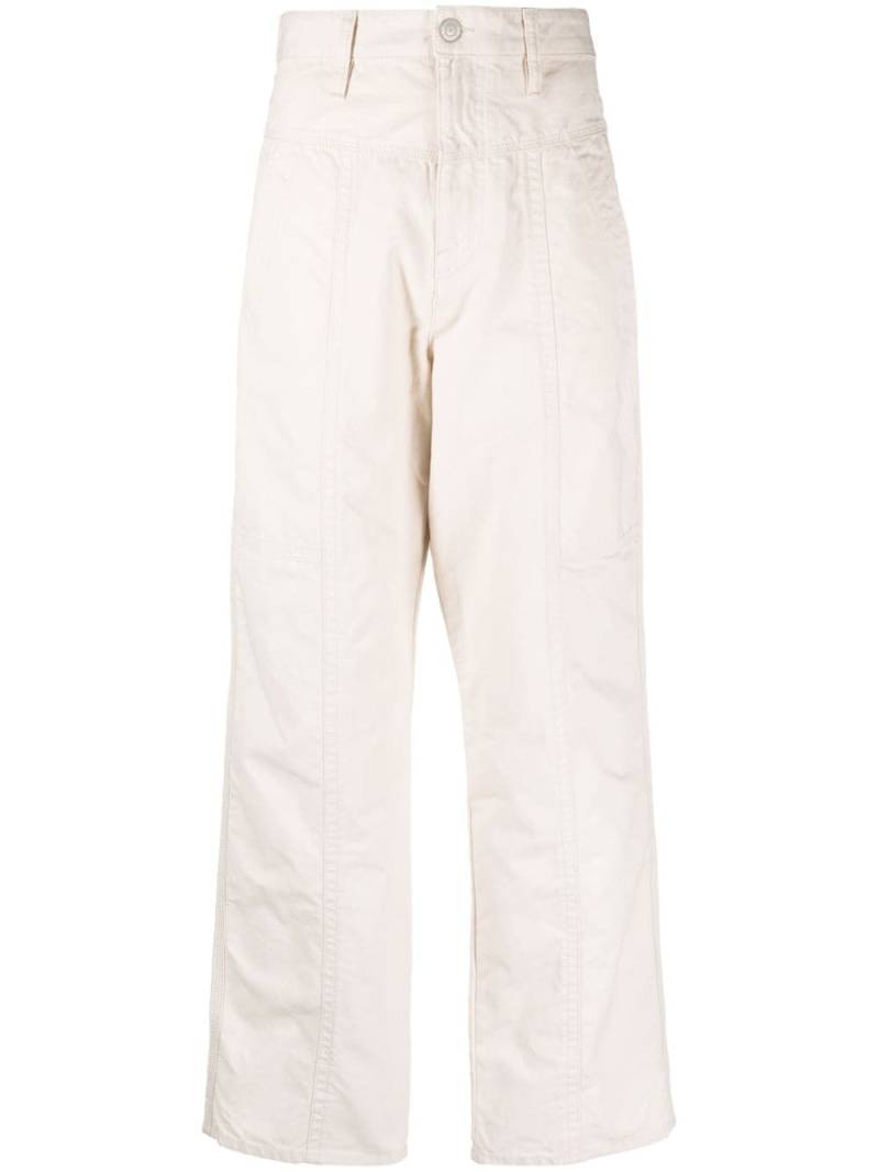 MARANT ÉTOILE cotton straight-leg trousers - Neutrals von MARANT ÉTOILE