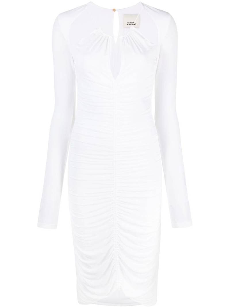 ISABEL MARANT cut-out ruched midi dress - White von ISABEL MARANT