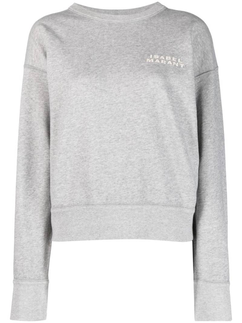 ISABEL MARANT embroidered-logo crew-neck sweatshirt - Grey von ISABEL MARANT