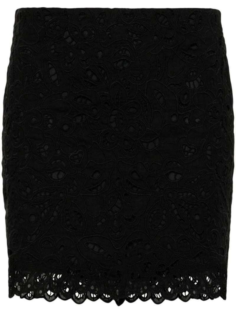 ISABEL MARANT Dina embroidered miniskirt - Black von ISABEL MARANT