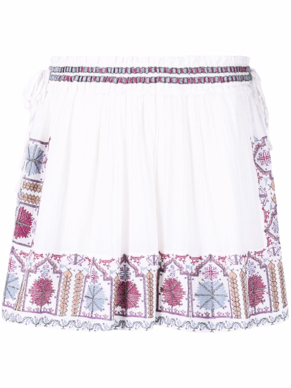 ISABEL MARANT embroidered side-slit miniskirt - White von ISABEL MARANT