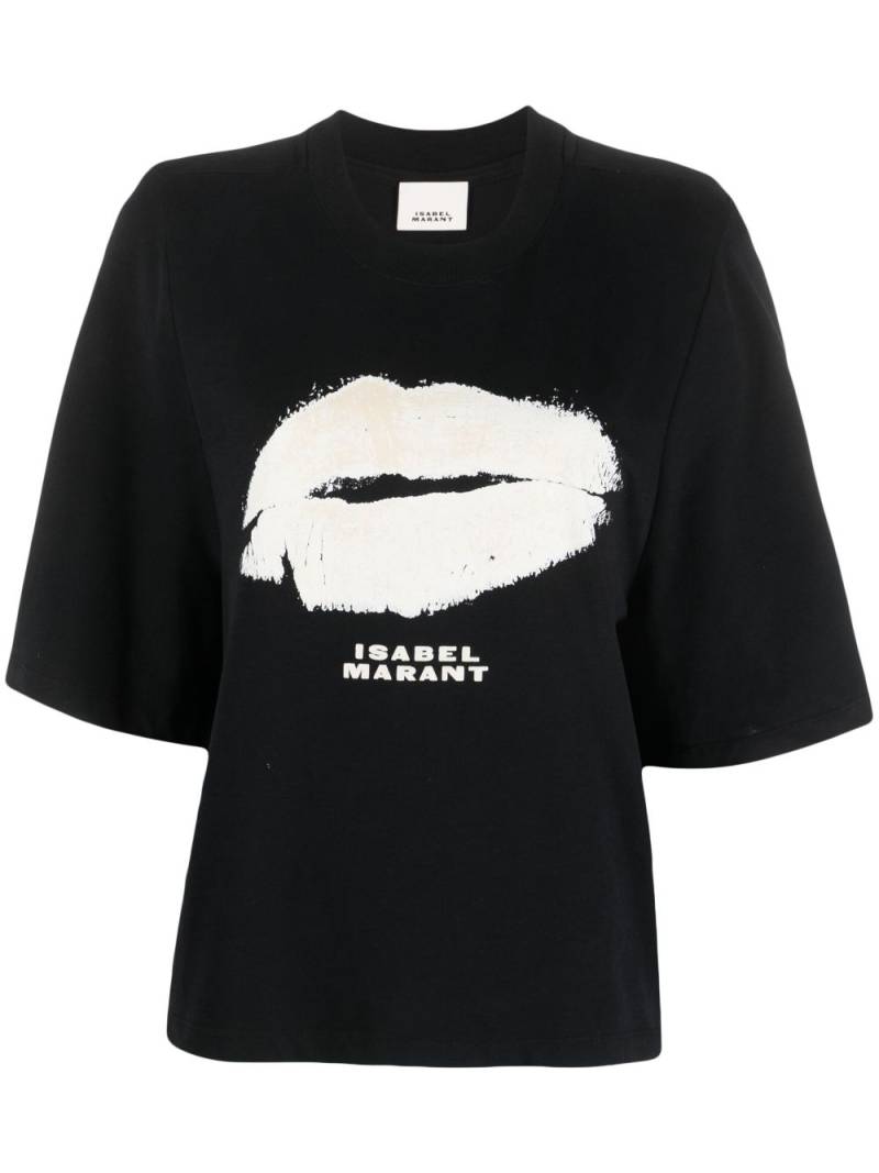 ISABEL MARANT Ben organic-cotton T-shirt - Black von ISABEL MARANT