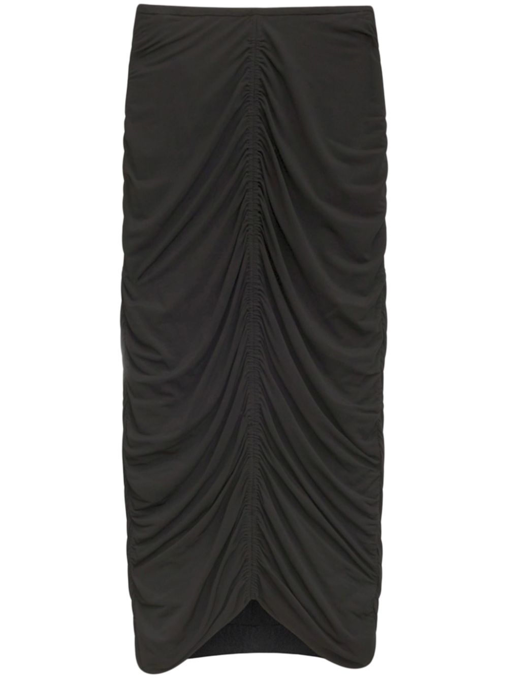 ISABEL MARANT Vicky ruched midi skirt - Black von ISABEL MARANT