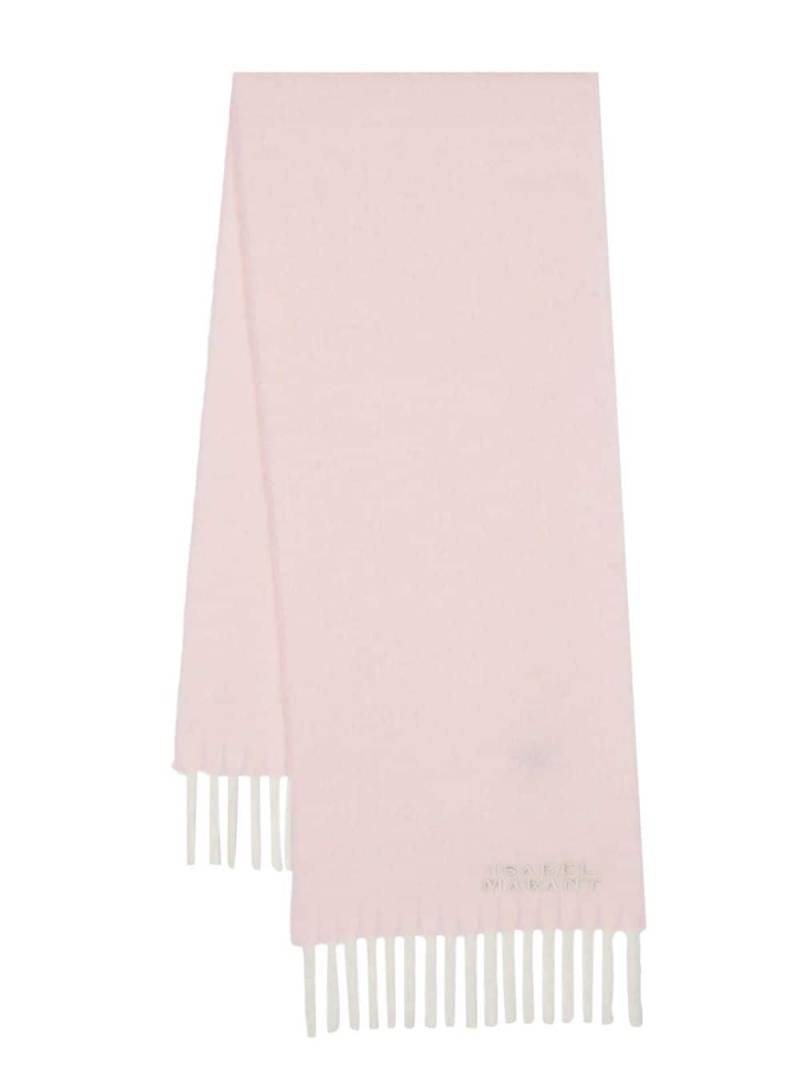 ISABEL MARANT Firny logo-embroidered scarf - Pink von ISABEL MARANT