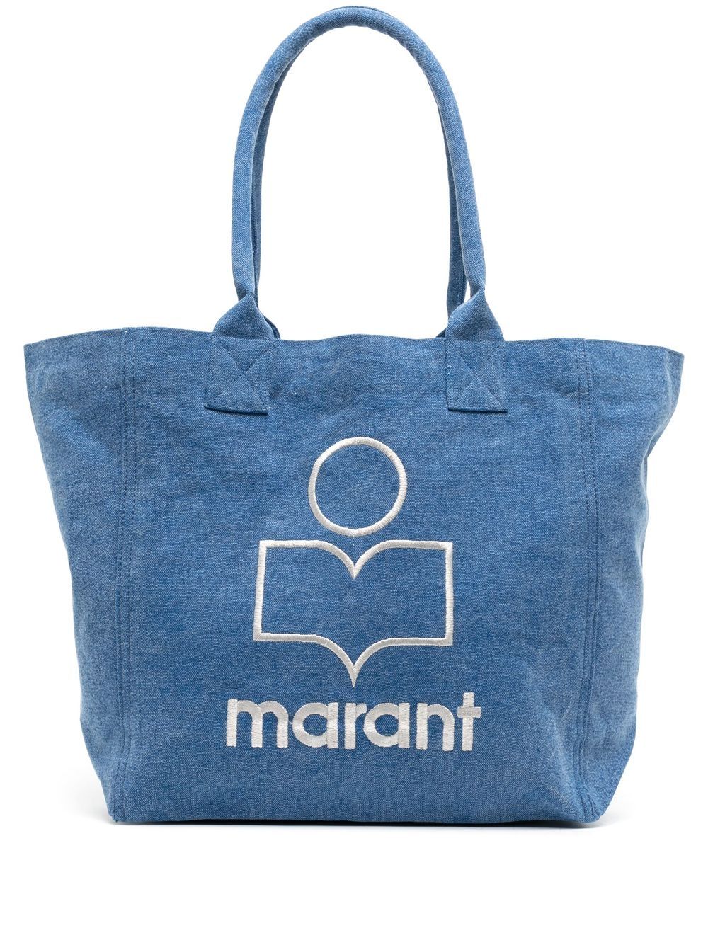 ISABEL MARANT logo-embroidered denim tote bag - Blue von ISABEL MARANT