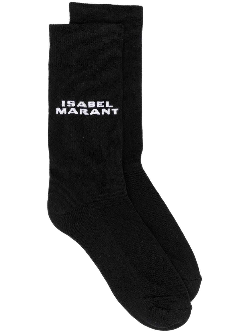 ISABEL MARANT Dawi intarsia-knit logo socks - Black von ISABEL MARANT