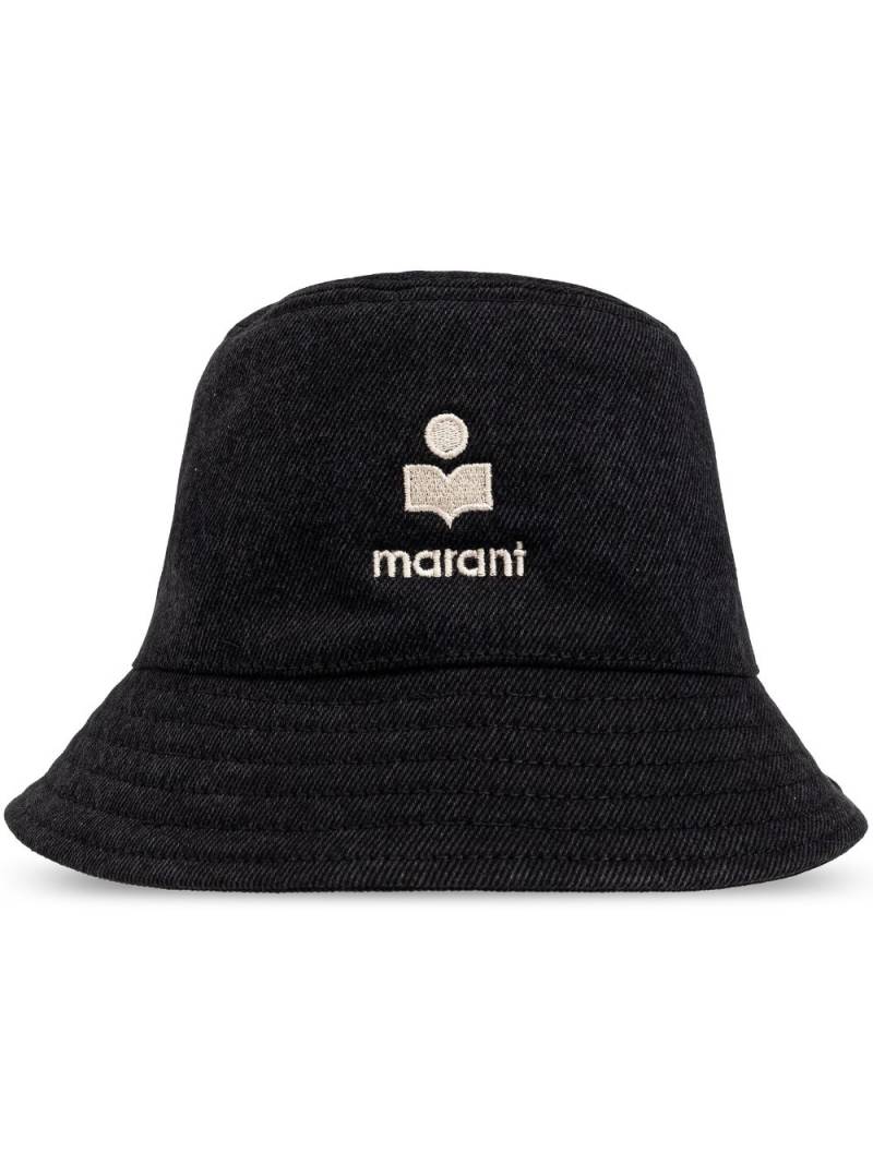 ISABEL MARANT logo patch bucket hat - Black von ISABEL MARANT