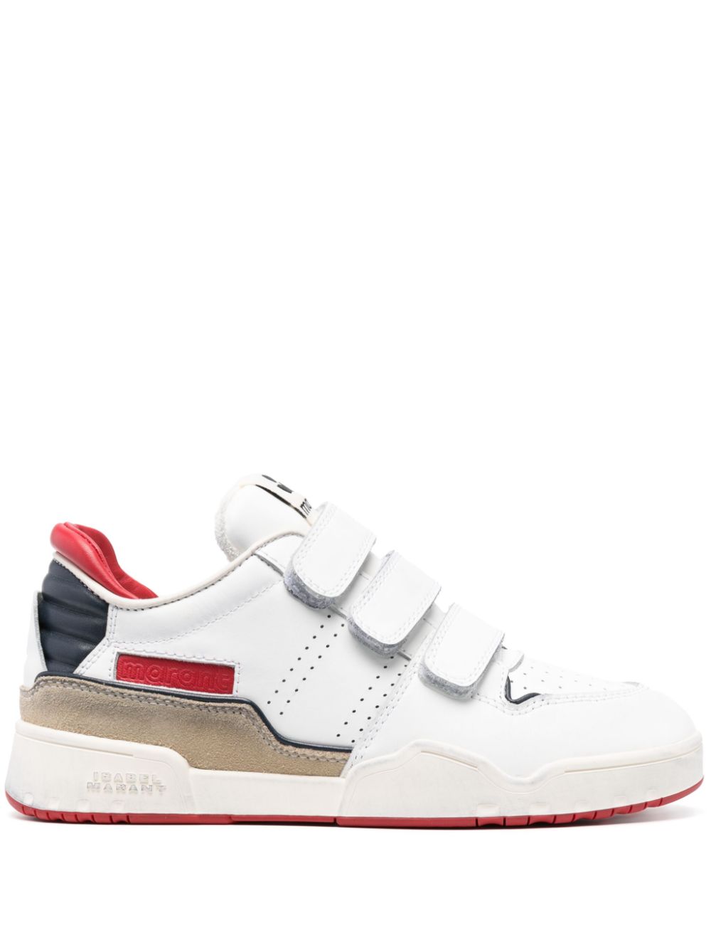 ISABEL MARANT logo-patch touch-strap sneakers - White von ISABEL MARANT