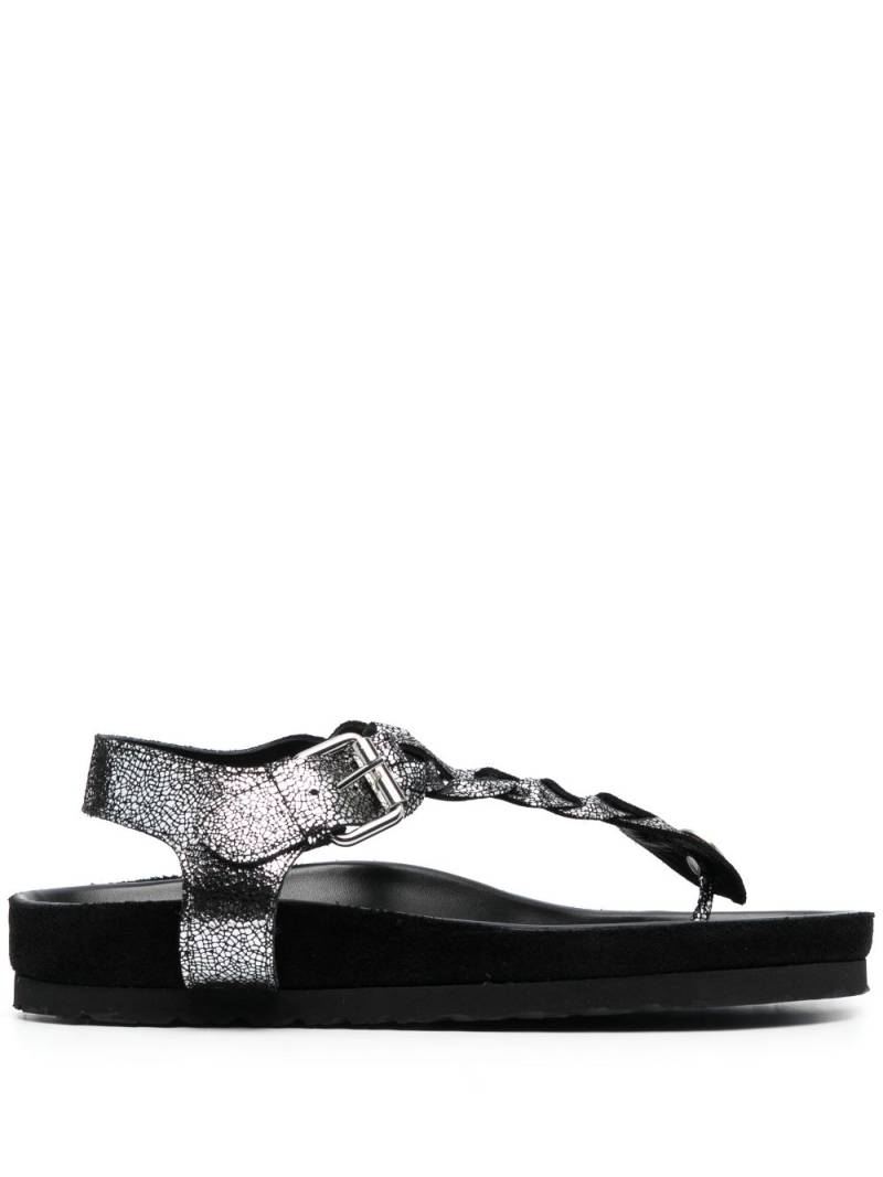 ISABEL MARANT metallic-strap leather sandals - Silver von ISABEL MARANT