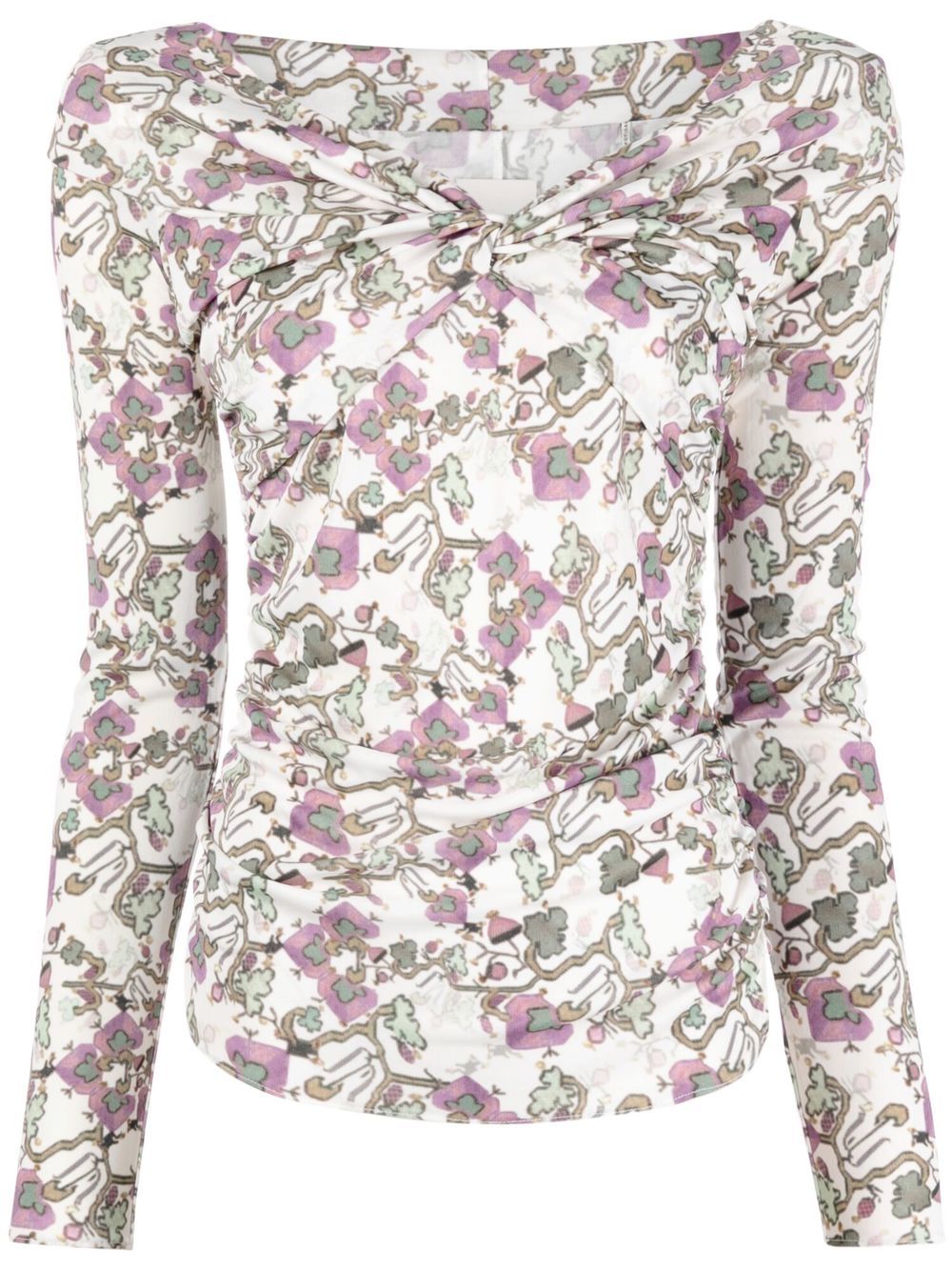 ISABEL MARANT off-shoulder floral-print top - White von ISABEL MARANT