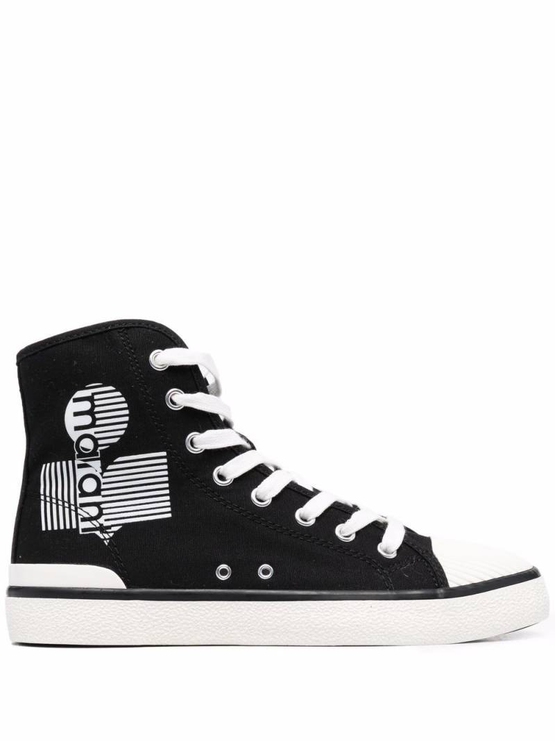 ISABEL MARANT ribbed-toe cap high-top sneakers - Black von ISABEL MARANT