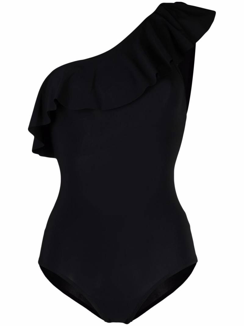 ISABEL MARANT ruffle-trim one-shoulder swimsuit - Black von ISABEL MARANT