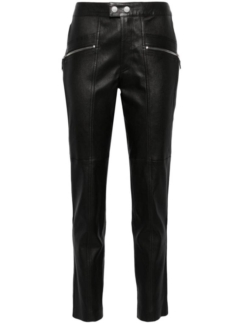 ISABEL MARANT Hizilis leather trousers - Black von ISABEL MARANT