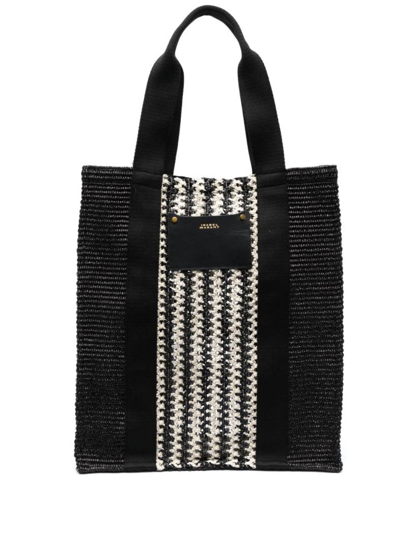 ISABEL MARANT stripe-panel tote bag - Black von ISABEL MARANT