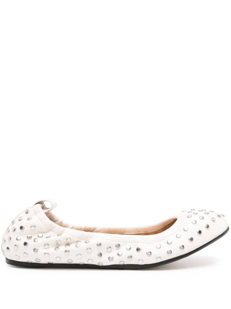 ISABEL MARANT Belna studded ballerina shoes - White von ISABEL MARANT