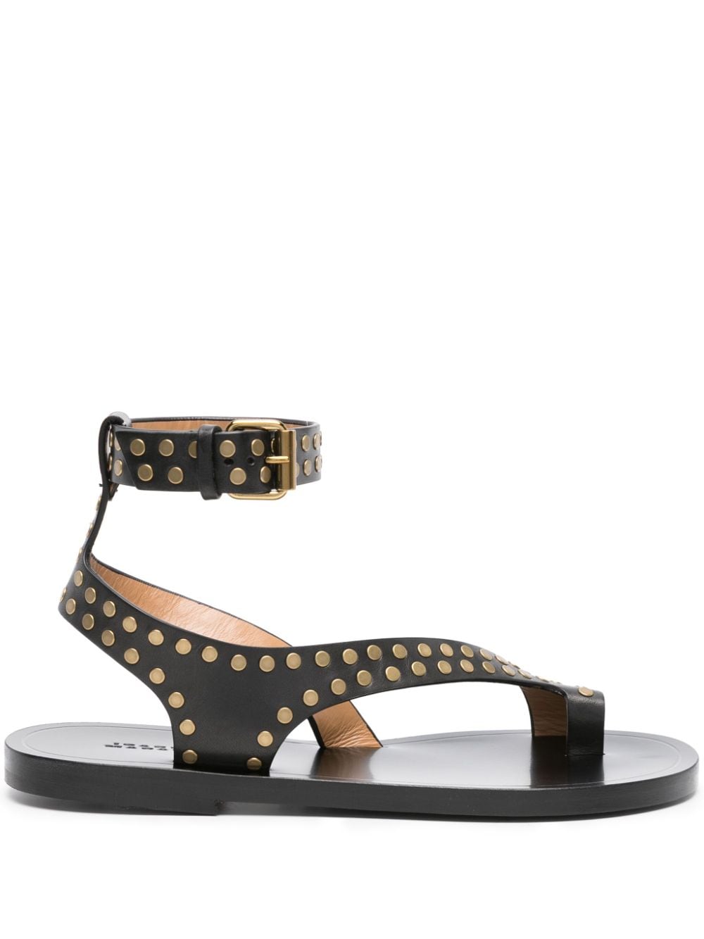 ISABEL MARANT Jiona studded leather sandals - Black von ISABEL MARANT