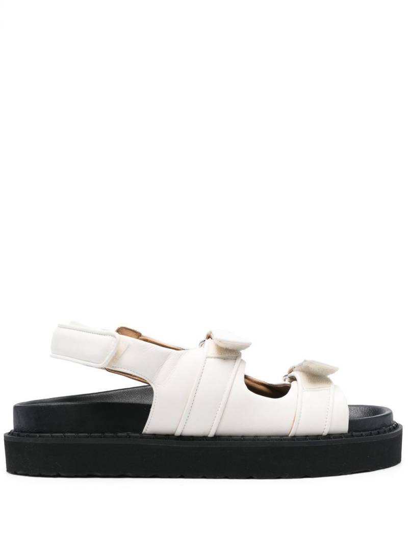 ISABEL MARANT touch-strap platform leather sandals - White von ISABEL MARANT